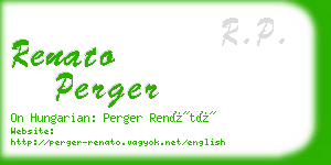 renato perger business card